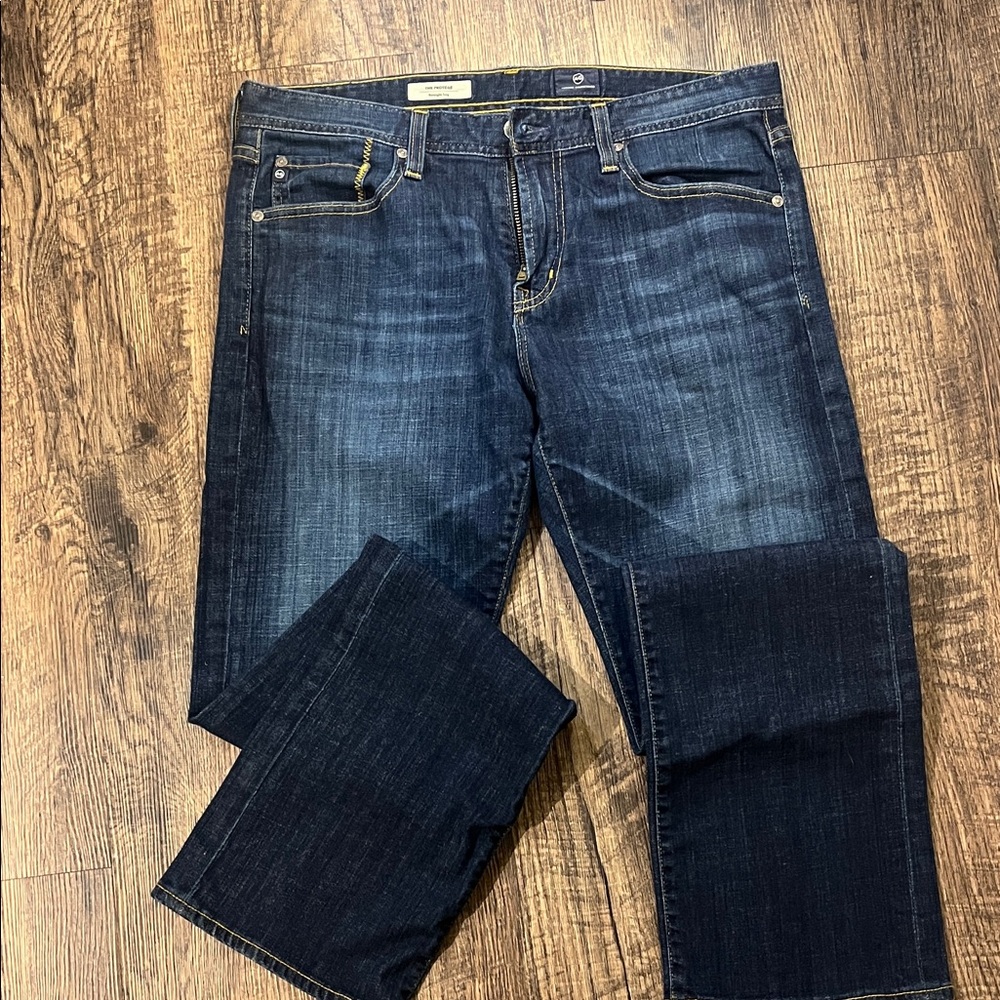 AG Adriano Goldschmied Men's Indigo Straight Jeans - Picture 1 of 4